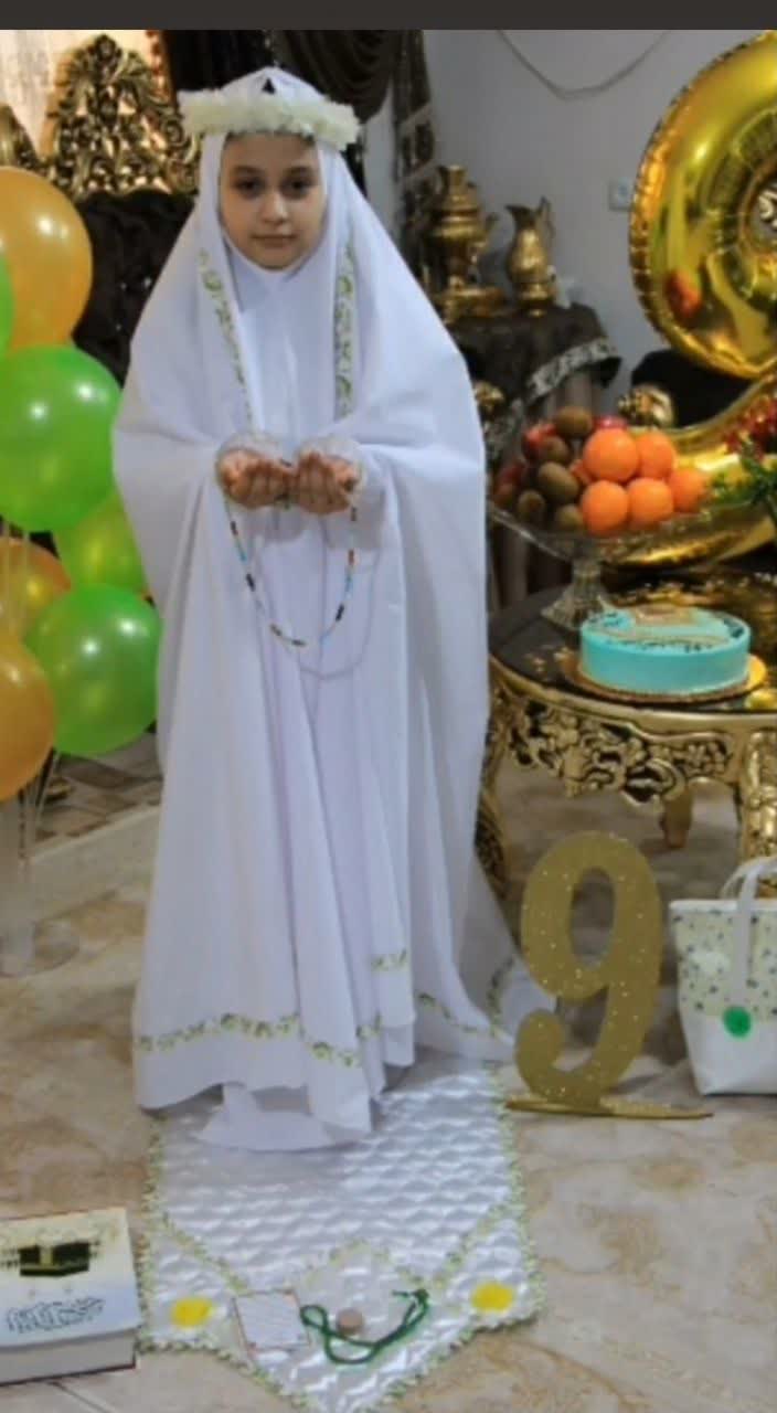 ست جشن تکلیف دخترانه مدل زیتون سبز - Image 5