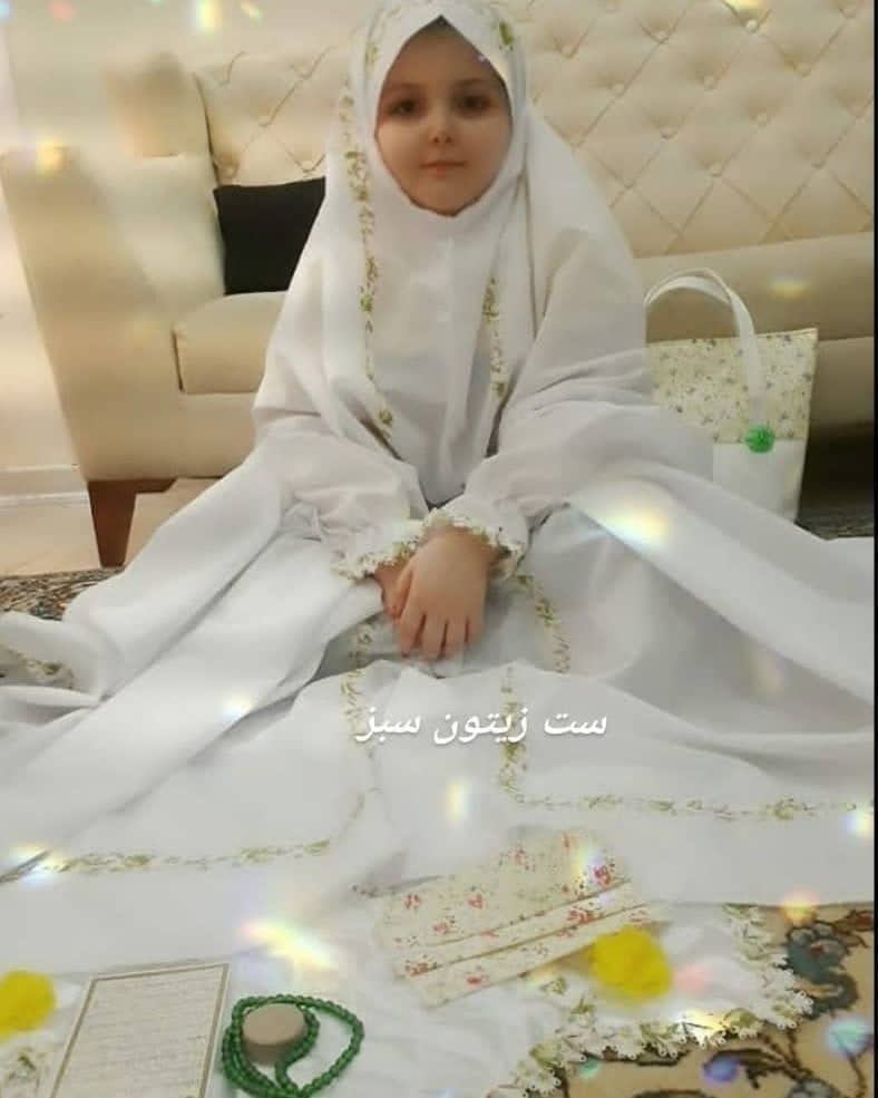 ست جشن تکلیف دخترانه مدل زیتون سبز - Image 2