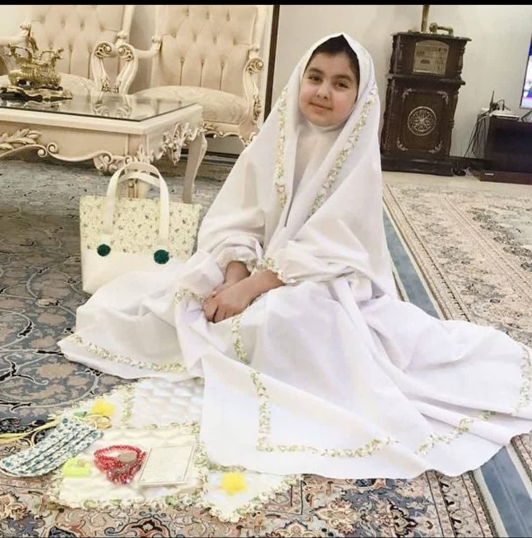 ست جشن تکلیف دخترانه مدل زیتون سبز - Image 3